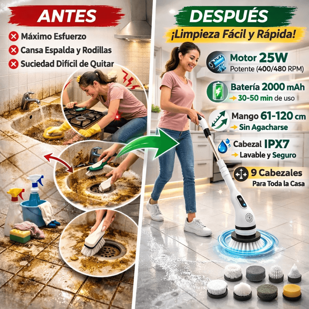 Cepillo Electrico Multifuncional 9 en 1